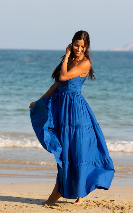 Lumley Lush Tiered Maxi Dress - Watercolor